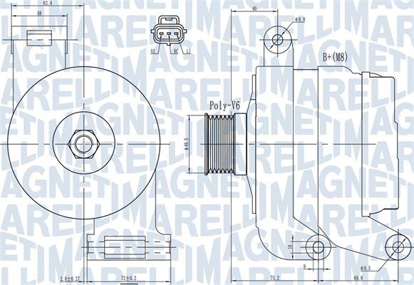 MAGNETI MARELLI Генератор 063731931010